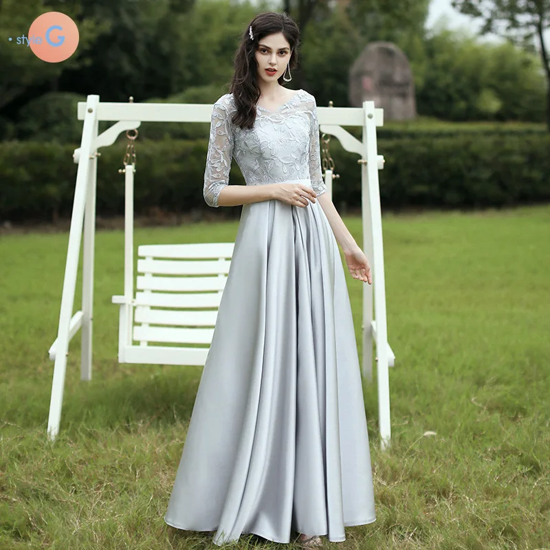 Chorus Performance Women Evening Dresses Elegant Floor-Length Satin Skirt Sweet Appliques Wedding Party Dress Gown Large Size
Chorus Performance Women Evening Dresses Elegant Floor-Length Satin Skirt Sweet Appliques Wedding Party Dress Gown Large Size