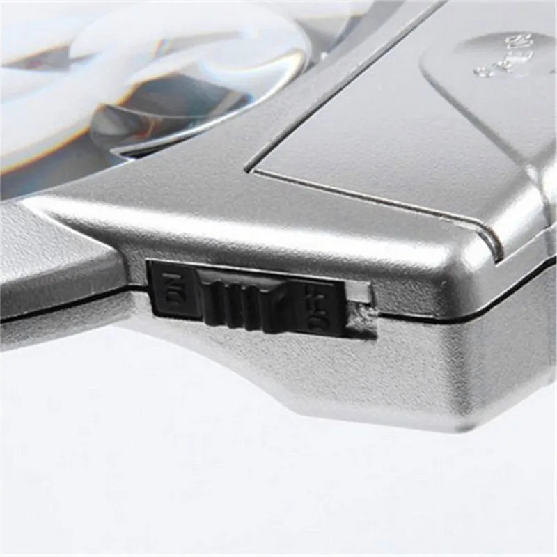 1 PC 2.25x 5x Desktop Illuminated Magnifier With 2 LED Metal Base Textile Jewelry Antiques Appraisal Reading tool
1 PC 2.25x 5x Desktop Illuminated Magnifier With 2 LED Metal Base Textile Jewelry Antiques Appraisal Reading tool