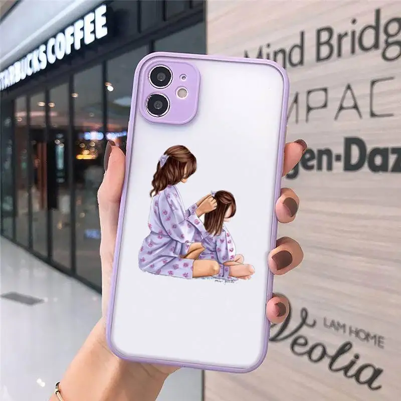 Mom and baby Phone Case purple matte transparent For iPhone 7 8 x xs xr 11 12 pro plus max mini Clear Funda 
Mom and baby Phone Case purple matte transparent For iPhone 7 8 x xs xr 11 12 pro plus max mini Clear Funda