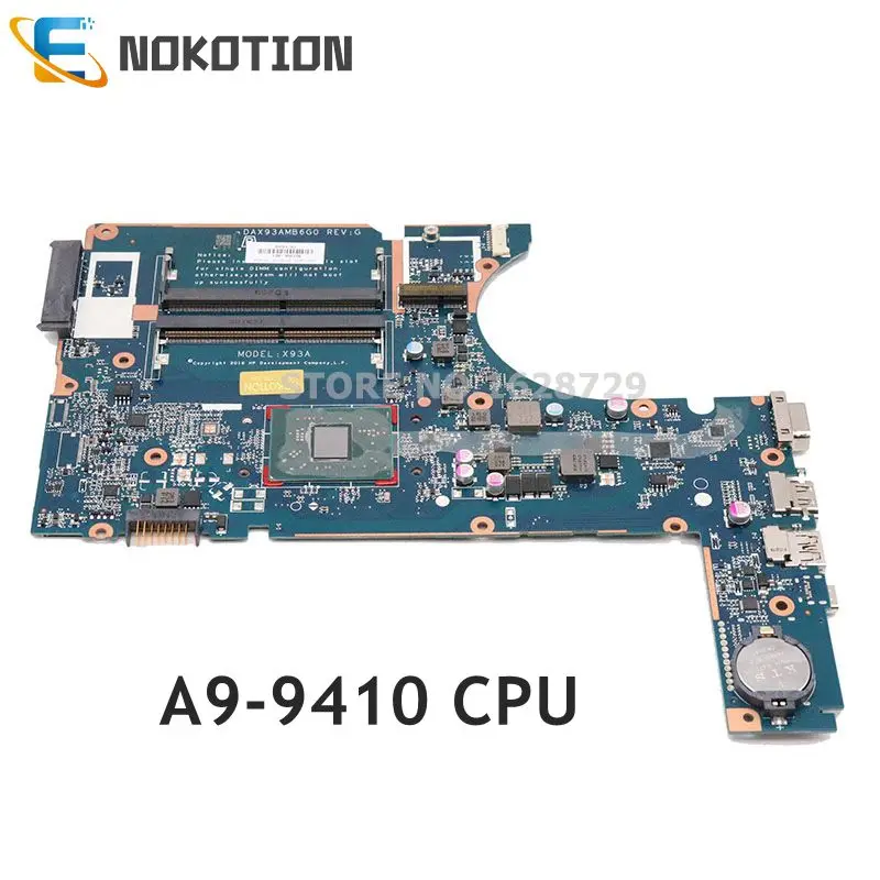 NOKOTION 907358-601 907358-001 911246-001 For HP 445 G4 455 G4 laptop motherboard DAX93AMB6G0 A9-9410 CPU DDR3
NOKOTION 907358-601 907358-001 911246-001 For HP 445 G4 455 G4 laptop motherboard DAX93AMB6G0 A9-9410 CPU DDR3