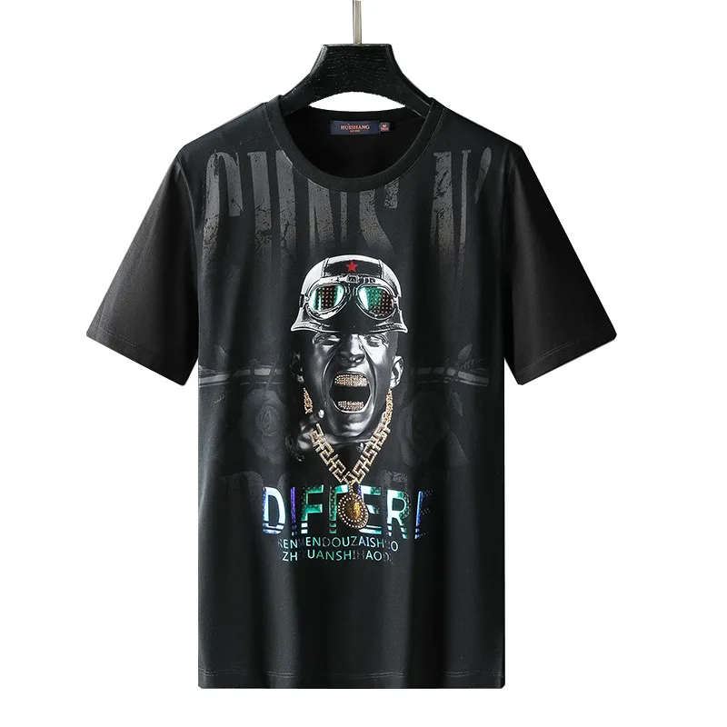 2021 Character Rhinestones Printed T Shirts Men Fashion Streetwear Mercerized Cotton O Neck Short Sleeve Slim Camiseta Masculina
2021 Character Rhinestones Printed T Shirts Men Fashion Streetwear Mercerized Cotton O Neck Short Sleeve Slim Camiseta Masculina