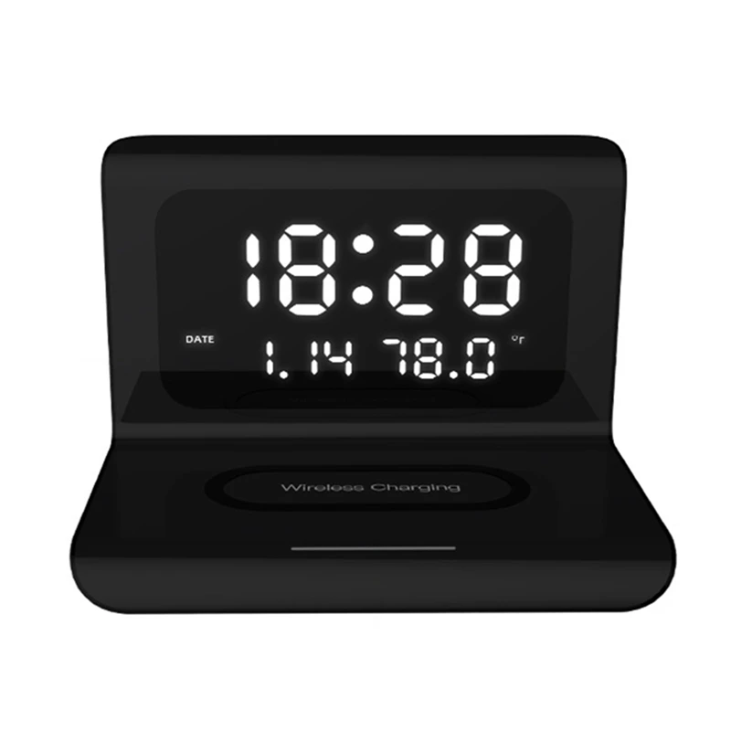 Fast Charge LED Electric Alarm Clock Digital Thermometer Clock HD Mirror Clock with Phone Wireless Charger and Date
Fast Charge LED Electric Alarm Clock Digital Thermometer Clock HD Mirror Clock with Phone Wireless Charger and Date