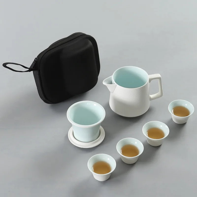 Portable Black Pottery Express Cup One Pot Four Cups Travel Tea Set with Ceramic Filter
Portable Black Pottery Express Cup One Pot Four Cups Travel Tea Set with Ceramic Filter