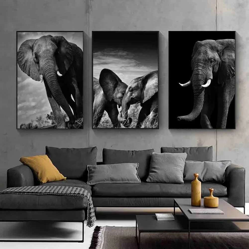 Black and White Elephant Canvas Painting Animal Posters and Print Office Wall Art Picture For Living Room Corridor Decor Cuadros
Black and White Elephant Canvas Painting Animal Posters and Print Office Wall Art Picture For Living Room Corridor Decor Cuadros