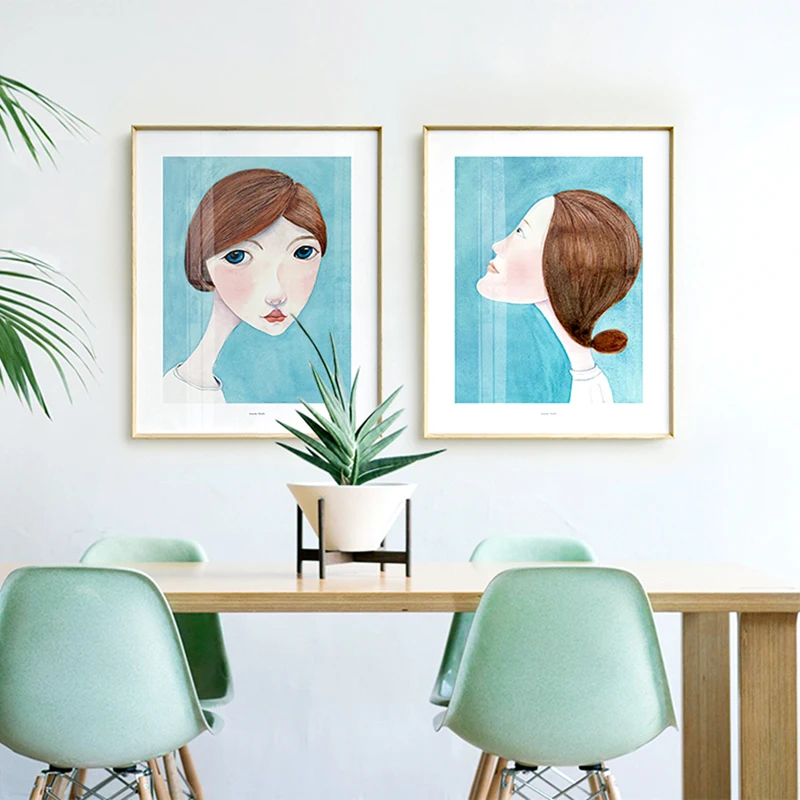 Nordic poster Abstract Canvas Painting Blue girl Wall Art Print for livingroom girl‘s’ Room Home Decor Wall Pictures
Nordic poster Abstract Canvas Painting Blue girl Wall Art Print for livingroom girl‘s’ Room Home Decor Wall Pictures