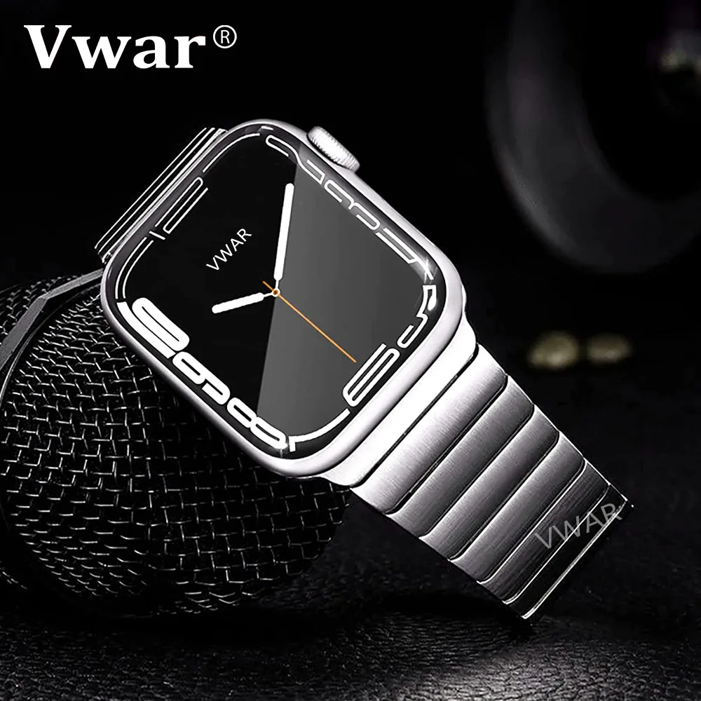 2022 NEW Vwar Smart Watch Series 7 45mm NFC Siri Wireless Charging GPS Track Fitness Sport Smartwatch Men for iPhone Xiaomi |