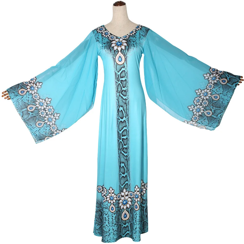 

African Design Dashiki Dress Print Bazin Long Sleeve Maxi Robe Gowns OAfrica Loose Shirt Hoodies Dashiki Traditional Hipster
