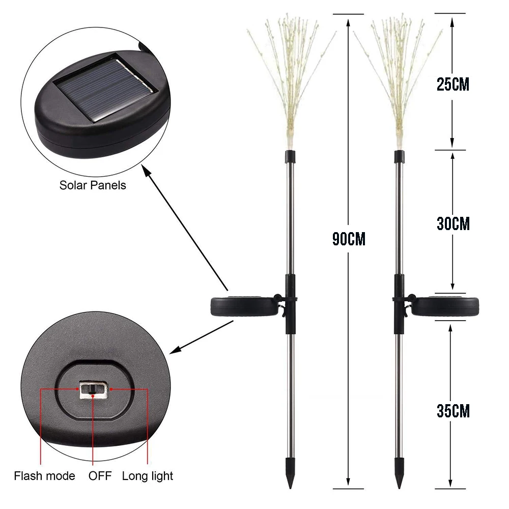 150 LED Solar Powered Fireworks Lawn Light For Yard Patio Pathway Outdoor IP65 Waterproof Solar Lawn Light
150 LED Solar Powered Fireworks Lawn Light For Yard Patio Pathway Outdoor IP65 Waterproof Solar Lawn Light