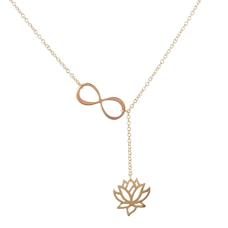Best Selling Stainless Steel Alloy Necklace Lucky 8 with Lotus Necklace Simple Jewelry Flower Y Necklaces for Women Jewelry Gift
Best Selling Stainless Steel Alloy Necklace Lucky 8 with Lotus Necklace Simple Jewelry Flower Y Necklaces for Women Jewelry Gift