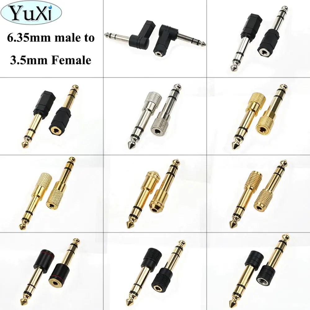 YuXi Jack RCA 3.5 Female to 6.35mm Male Connector Headphone Audio Adapter Microphone Converter Audio AUX Male Jack Plug Adapter
YuXi Jack RCA 3.5 Female to 6.35mm Male Connector Headphone Audio Adapter Microphone Converter Audio AUX Male Jack Plug Adapter