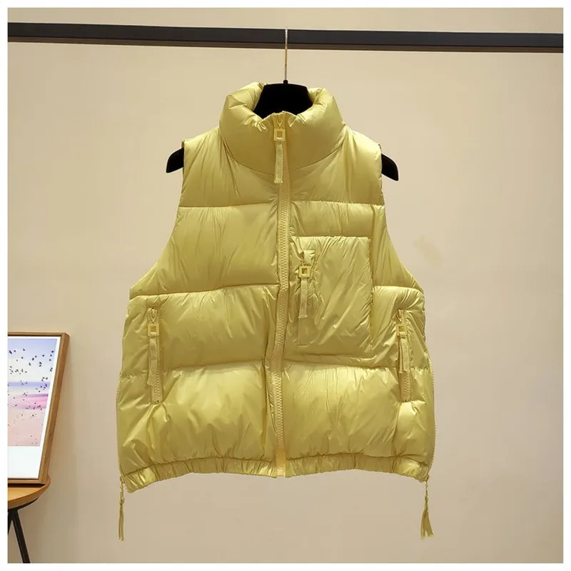 Autumn Winter Vest Women Waistcoat 2020 Female Sleeveless Vest Jacket bling Warm zipper Vest Coat Colete Feminino
Autumn Winter Vest Women Waistcoat 2020 Female Sleeveless Vest Jacket bling Warm zipper Vest Coat Colete Feminino