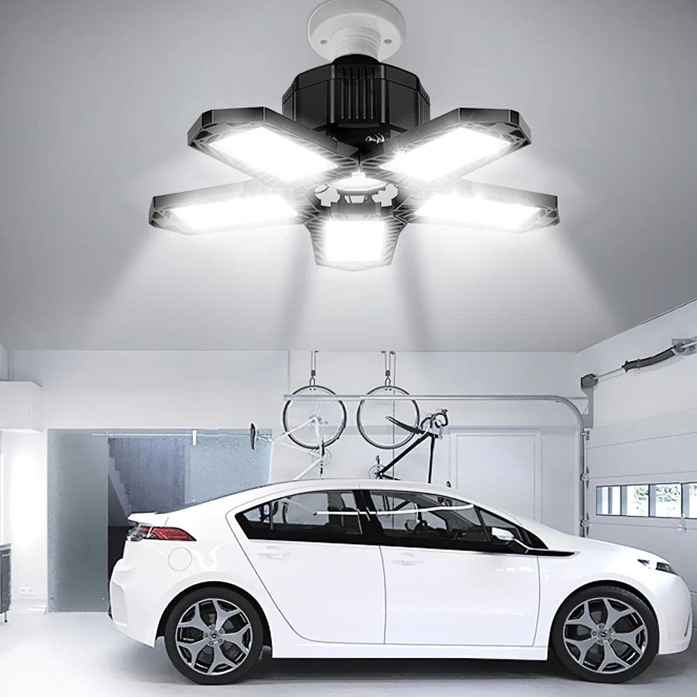LED Five Leaf Light Foldable Garage Lighting LED Ceiling ABS+PC Black/Transpare Lamp Deformation for Warehouse Parking Lot
LED Five Leaf Light Foldable Garage Lighting LED Ceiling ABS+PC Black/Transpare Lamp Deformation for Warehouse Parking Lot