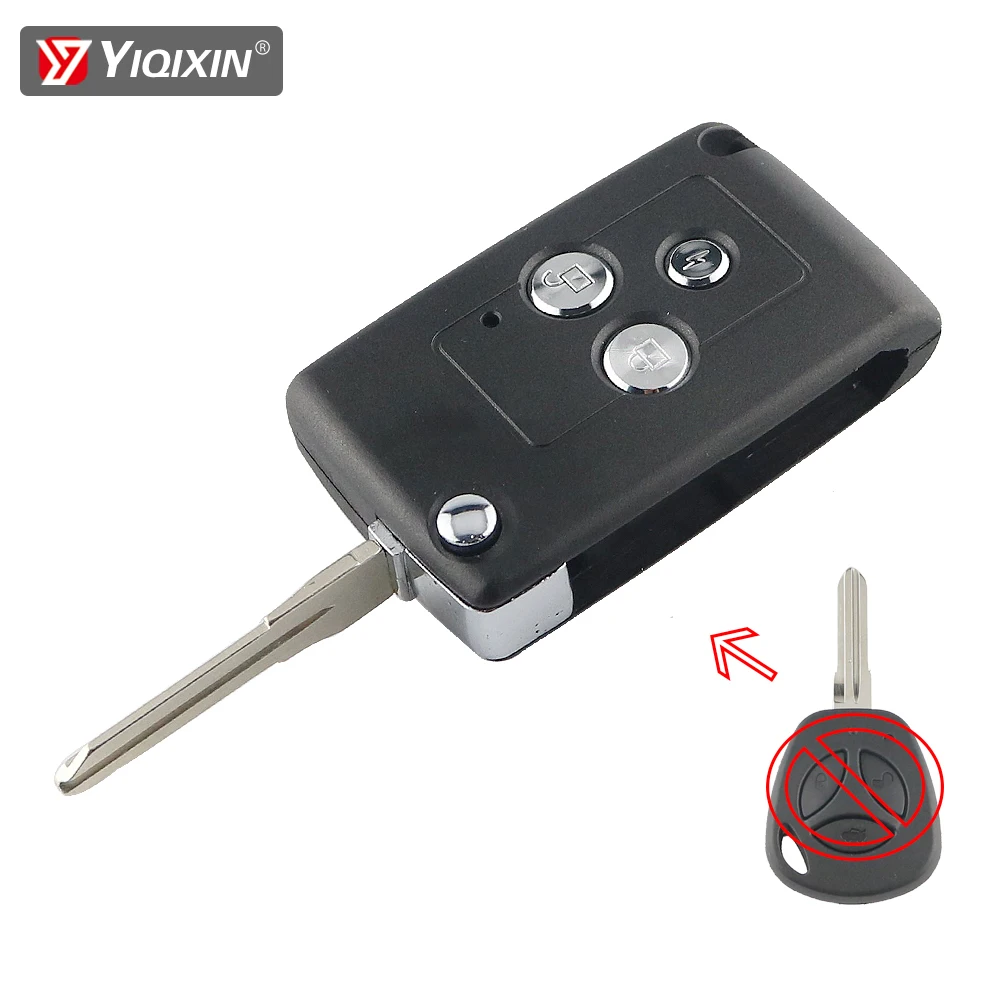 

YIQIXIN Modified For Lada Priora Kalina Niva Vaz Granta Samara 2108 Xray Remote Car Key Shell Cover 3 Button Folding Key Case
