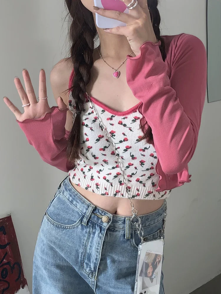 French V-neck Suspender Broken Flower Vest Women's Inner Wear Spring and Autumn 2021 New Outer Wear Knitted Cardigan Coat
French V-neck Suspender Broken Flower Vest Women's Inner Wear Spring and Autumn 2021 New Outer Wear Knitted Cardigan Coat