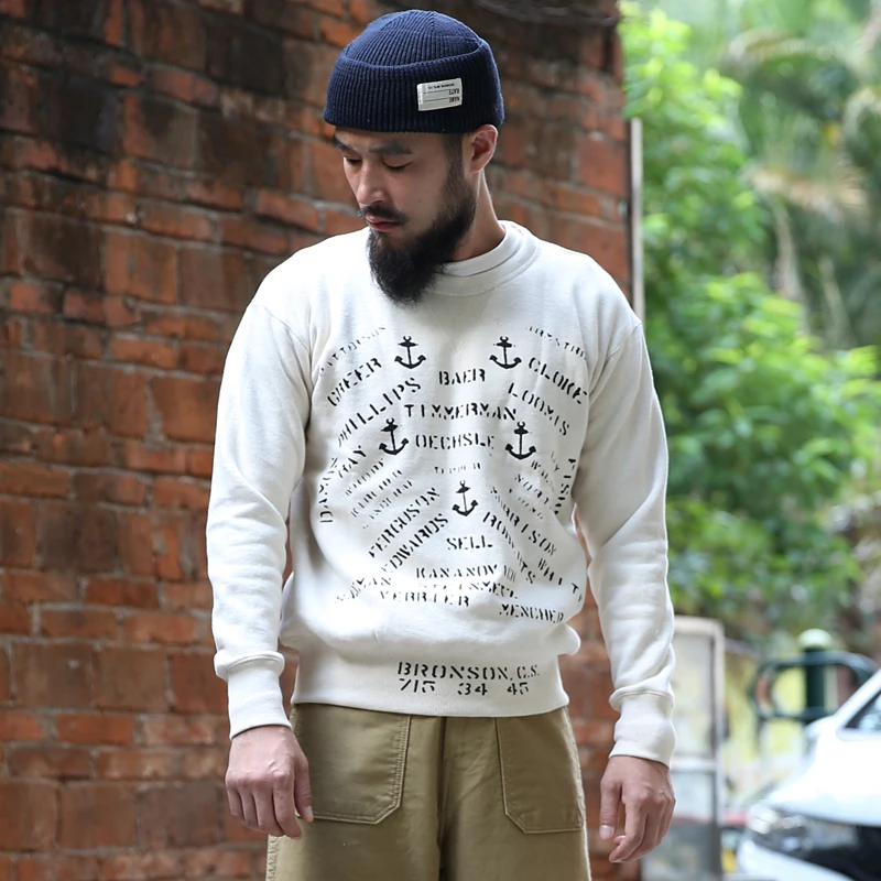 Bronson Replica 40s USN Training Sweatshirt Vintage Men's US Navy Military Pullover
Bronson Replica 40s USN Training Sweatshirt Vintage Men's US Navy Military Pullover