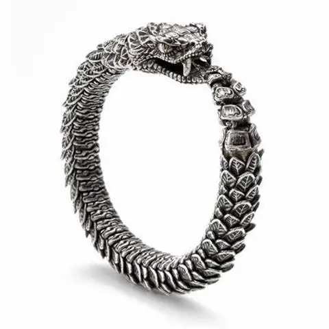 

Vintage Silver Color Infinity Snake Ring Adjustable Opening Rattlesnake Women Men's Ring Hip Hop Jewelry Wedding Ring