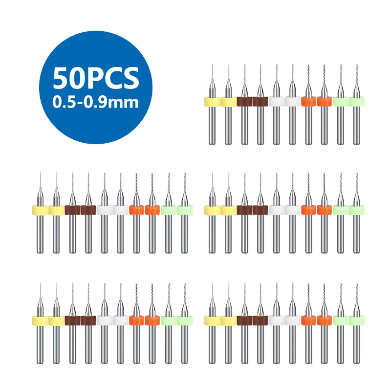 XCAN набор сверл для печатных плат 50 шт., 0,5-0,9 мм
XCAN набор сверл для печатных плат 50 шт., 0,5-0,9 мм