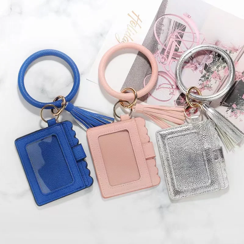 Hot Sale 9 Color Tassel Wallet Pu Card Bag Key Chain for Women Leather Wristband Keychains Punk Rock Fashion Jewelry for Friends 
Hot Sale 9 Color Tassel Wallet Pu Card Bag Key Chain for Women Leather Wristband Keychains Punk Rock Fashion Jewelry for Friends
