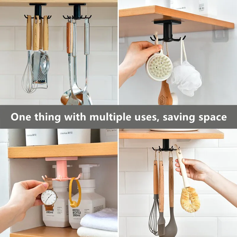360 Degrees Rotated Kitchen Hooks New Self Adhesive 6 Hooks Home Wall Door Hook Handbag Clothes Ties Bag Hanger Hanging Rack
360 Degrees Rotated Kitchen Hooks New Self Adhesive 6 Hooks Home Wall Door Hook Handbag Clothes Ties Bag Hanger Hanging Rack