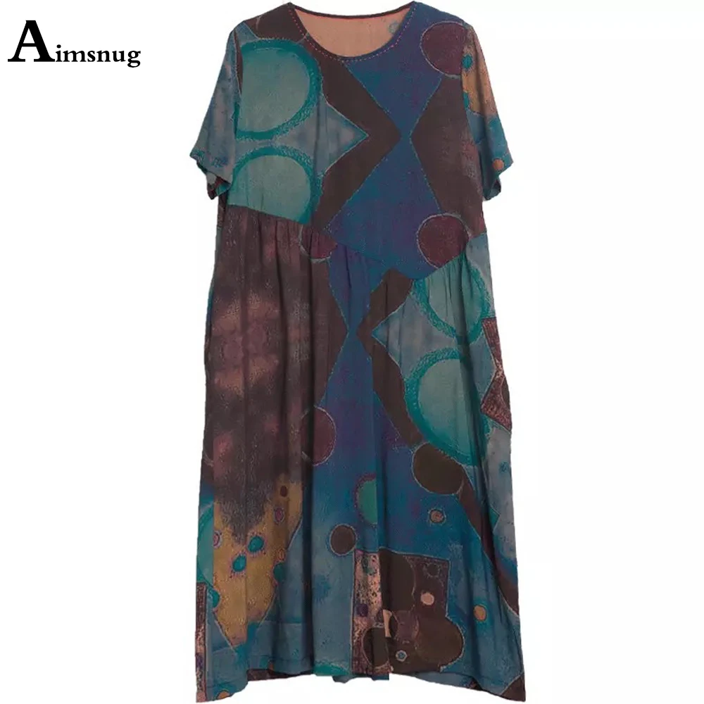 Women Elegant Leisure Casual Mid-Calf Dress Fashion 3D Print Loose Dresses 2021 Ladies Vintage Cotton Linen Dress Femme Clothes
Women Elegant Leisure Casual Mid-Calf Dress Fashion 3D Print Loose Dresses 2021 Ladies Vintage Cotton Linen Dress Femme Clothes
