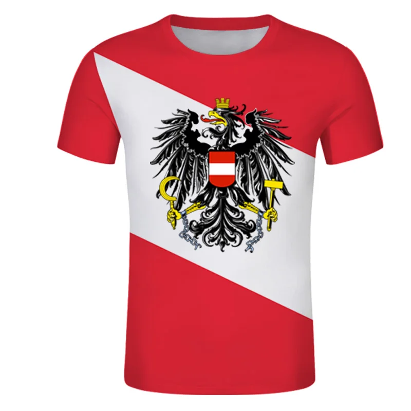 Austria t shirt Free Custom cartoon Male t-shirt AT Nation Flag eagle print Austrian clothing Personalize couple CC Jersey
Austria t shirt Free Custom cartoon Male t-shirt AT Nation Flag eagle print Austrian clothing Personalize couple CC Jersey