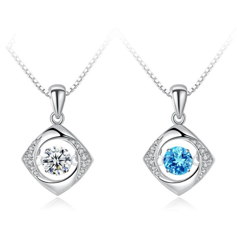 KOFSAC Fashion 925 Sterling Silver Necklaces For Women Anniversary Geometric Shiny Zircon Dancing Pendant Necklace Girl Jewelry
KOFSAC Fashion 925 Sterling Silver Necklaces For Women Anniversary Geometric Shiny Zircon Dancing Pendant Necklace Girl Jewelry