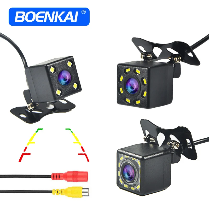 BOENKAI Universal Car Rear View Camera Vehicle Back Up Reverse Cam 8 Led Lights Night Vision Wide Angel Parking Lines Waterproof
BOENKAI Universal Car Rear View Camera Vehicle Back Up Reverse Cam 8 Led Lights Night Vision Wide Angel Parking Lines Waterproof