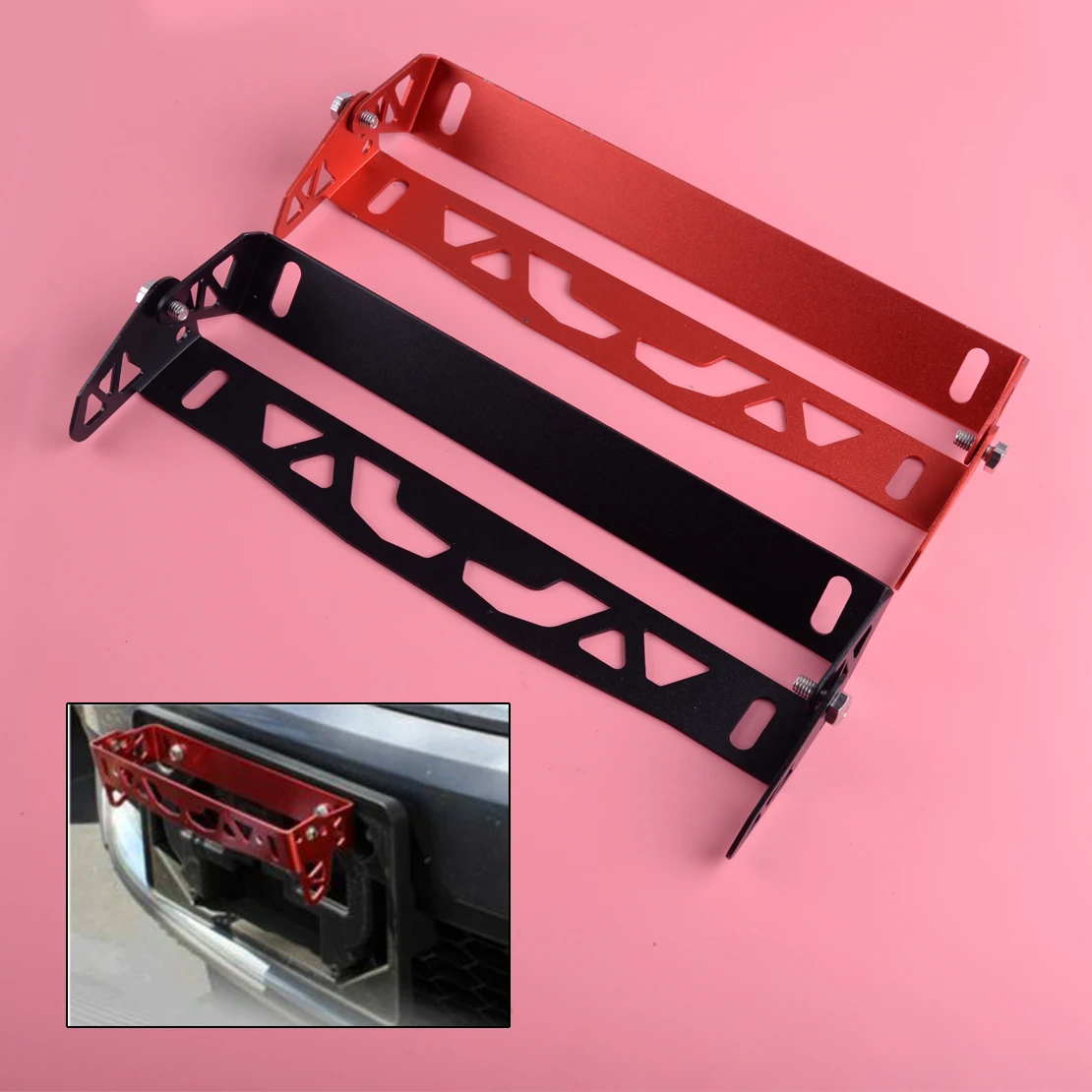 DWCX Universal Car Front Bumper Adjustable Tilt Rotate License Plate Mount Bracket Relocator Holder Bar Frame Aluminum Alloy
DWCX Universal Car Front Bumper Adjustable Tilt Rotate License Plate Mount Bracket Relocator Holder Bar Frame Aluminum Alloy