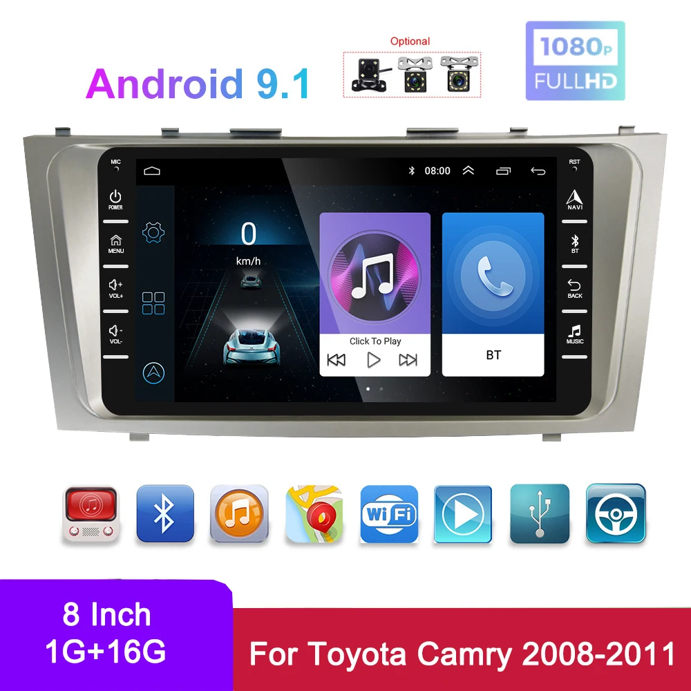 8'' HD Touch Screen 2 Din Andriod Car Radio 2Din GPS Navigation WIFI BT Car Stereo Player For Toyota Camry 2008-2011
8'' HD Touch Screen 2 Din Andriod Car Radio 2Din GPS Navigation WIFI BT Car Stereo Player For Toyota Camry 2008-2011