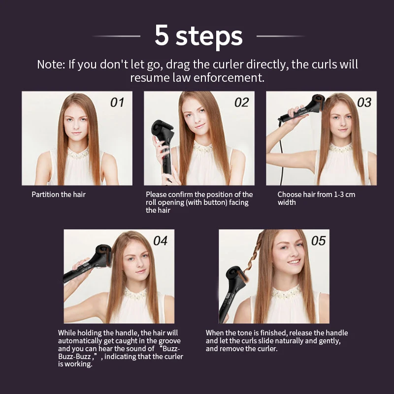 Automatic Hair Curler LCD Screen Magic Curling Iron Portable Travel Ceramic Hot Heating Anti-perm Curl Styler Hair Styling Tools
Automatic Hair Curler LCD Screen Magic Curling Iron Portable Travel Ceramic Hot Heating Anti-perm Curl Styler Hair Styling Tools