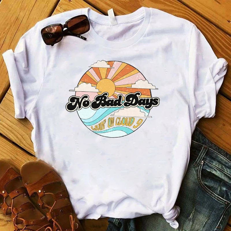 womens Graphic tee No Bad Days Sunshine Wish positive Top Women Tshirt Female t-shirt lovely Ladies t shirt Femme summer Clothes
womens Graphic tee No Bad Days Sunshine Wish positive Top Women Tshirt Female t-shirt lovely Ladies t shirt Femme summer Clothes