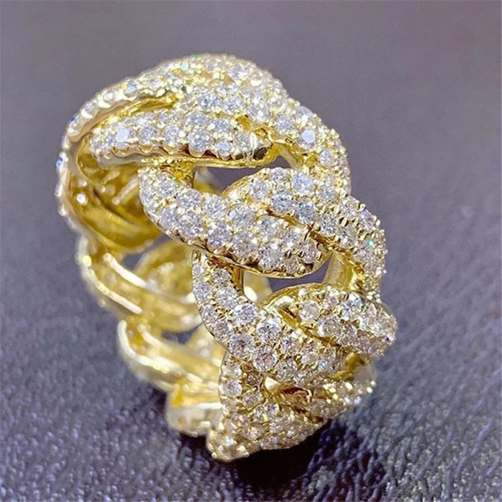 Hip Hop Bling Full Circle Rhinestones Winding Chain ,Men's Personality Bling Iced Out CZ Ring Golden Engagement Fashion Jewelry
Hip Hop Bling Full Circle Rhinestones Winding Chain ,Men's Personality Bling Iced Out CZ Ring Golden Engagement Fashion Jewelry