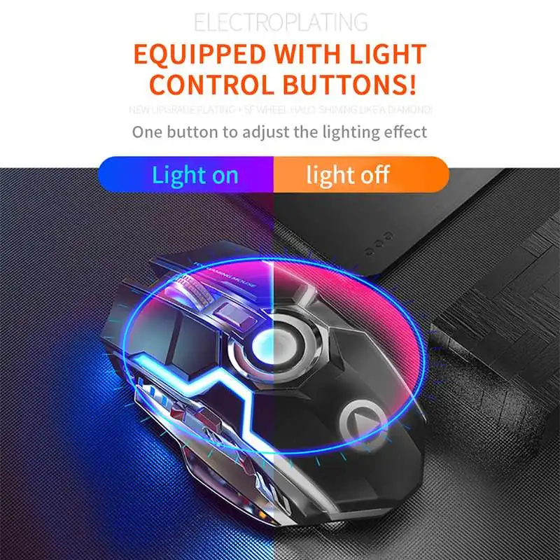 Cool Flash Wireless Gaming Mouse Rechargeable Gaming Mouse Silent Ergonomic 7 Programmable Buttons Mouse for Windows/Mac/Linux
Cool Flash Wireless Gaming Mouse Rechargeable Gaming Mouse Silent Ergonomic 7 Programmable Buttons Mouse for Windows/Mac/Linux