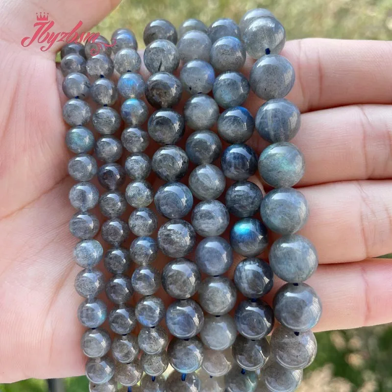 

High AAA Grade Natural Round Labradorite Loose Spacer 6/8/10mm Stone Beads For DIY Necklace Bracelet Jewelry Making Strand 15"