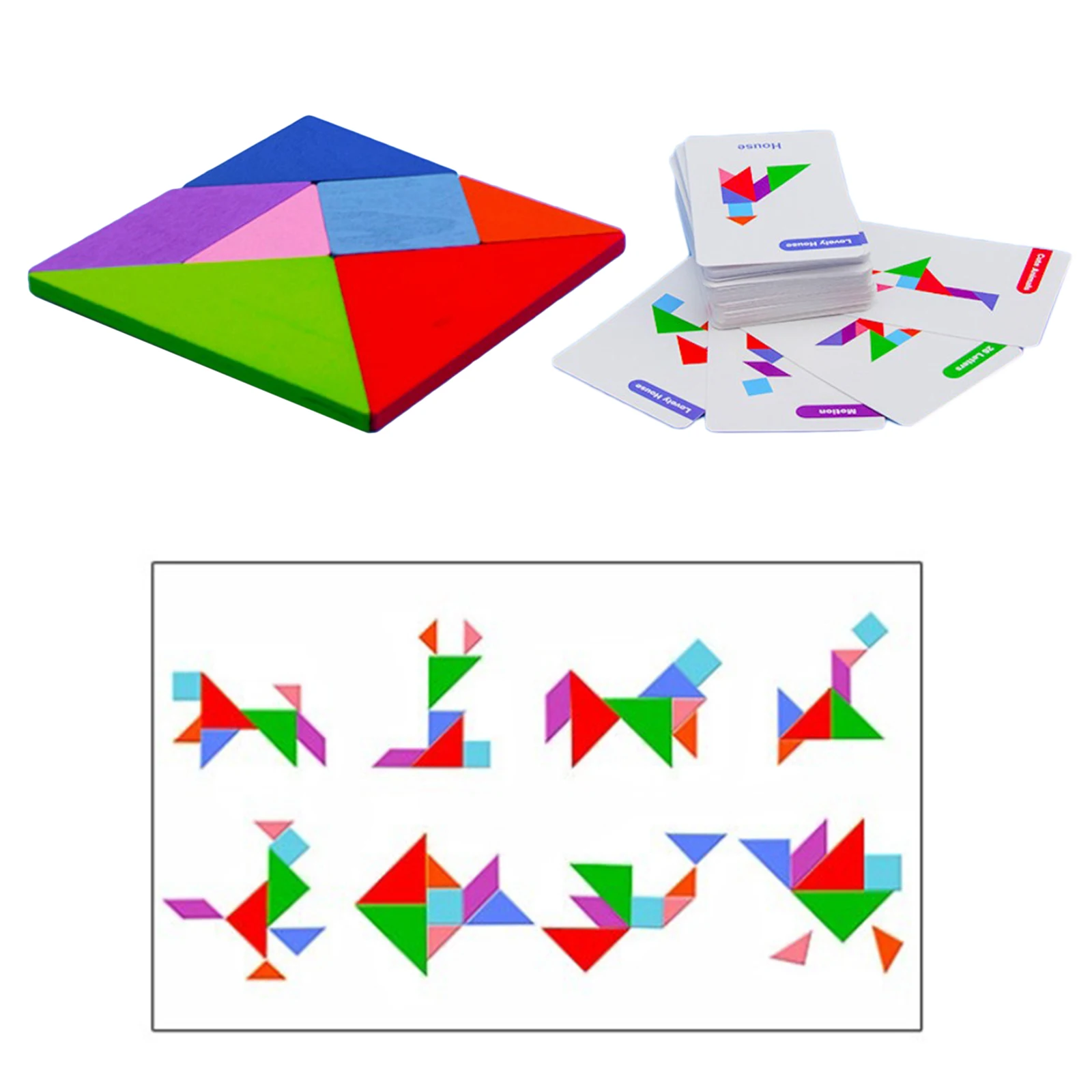 Wood Travel Tangram Puzzle Puzzles Jigsaw Block Sorting Educational Toy Gift Portable
Wood Travel Tangram Puzzle Puzzles Jigsaw Block Sorting Educational Toy Gift Portable