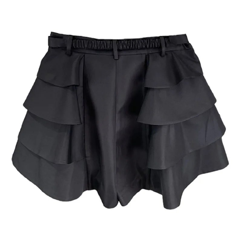 SeeBeautiful Multi-layer Ruffles Stitching Loose Shorts Lace Up Simple All Match Women Summer 2021 New Fashion G180 
SeeBeautiful Multi-layer Ruffles Stitching Loose Shorts Lace Up Simple All Match Women Summer 2021 New Fashion G180