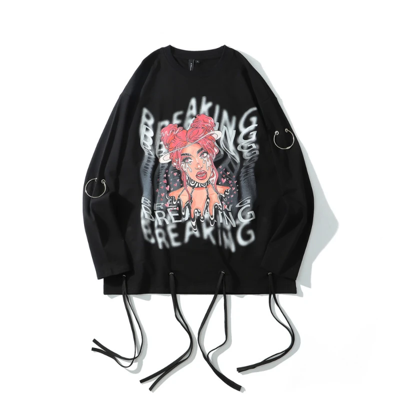 2021 Japanese Streetwear Ribbons Anime Girl Print Harajuku Men Pullover Sweatshirt Long Sleeve Oversized Cotton Tshirts Moletom
2021 Japanese Streetwear Ribbons Anime Girl Print Harajuku Men Pullover Sweatshirt Long Sleeve Oversized Cotton Tshirts Moletom