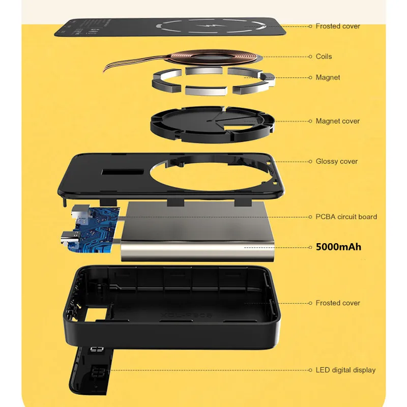 Magnetic Power Bank 5000mAh Wireless Charger 15W Fast Charging For MagSafe iPhone 12 Pro Max Mini Xiaomi Portable Powerbank
Magnetic Power Bank 5000mAh Wireless Charger 15W Fast Charging For MagSafe iPhone 12 Pro Max Mini Xiaomi Portable Powerbank