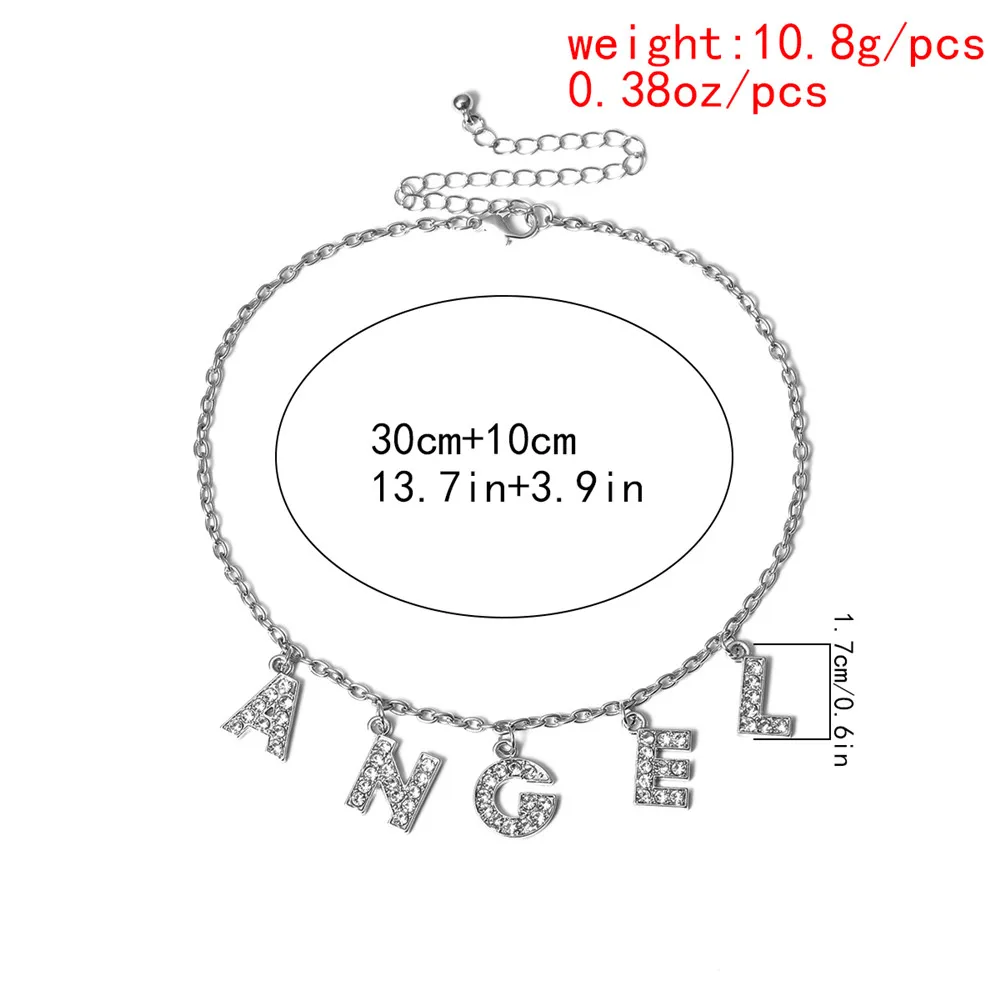 Shiny Rhinestone Angle Letter Pendant Necklace for Female 2020 Punk Crystal Choker Necklace Statement Jewelry Gift
Shiny Rhinestone Angle Letter Pendant Necklace for Female 2020 Punk Crystal Choker Necklace Statement Jewelry Gift