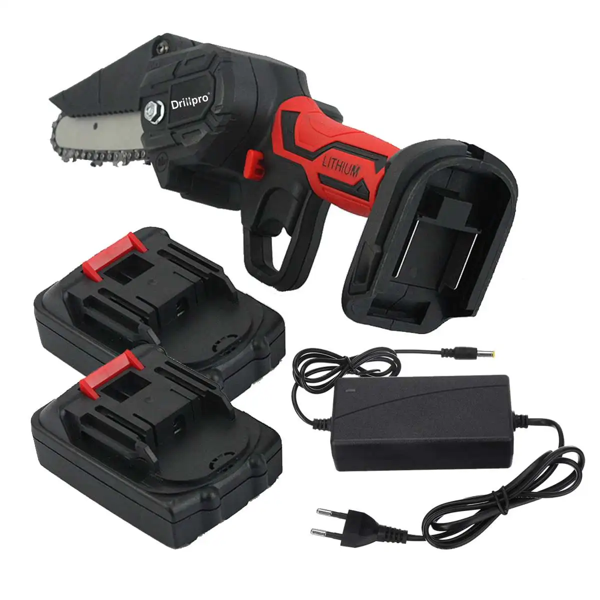 550W Cordless Electric Saw Chainsaw 4 inch ChainSaws with Thermostat 2X Lithium Battery For Woodworking Garden Power Tools
550W Cordless Electric Saw Chainsaw 4 inch ChainSaws with Thermostat 2X Lithium Battery For Woodworking Garden Power Tools