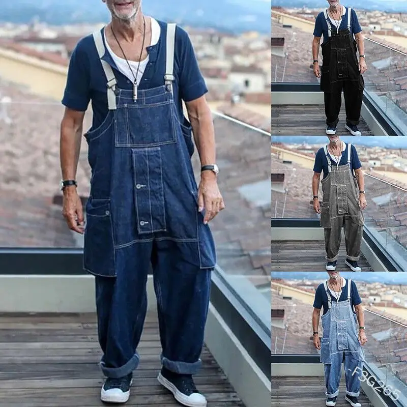 Spring and summer fashion loose cargo jeans trousers casual multi - pocket men's overalls engineering men's work clothes
Spring and summer fashion loose cargo jeans trousers casual multi - pocket men's overalls engineering men's work clothes