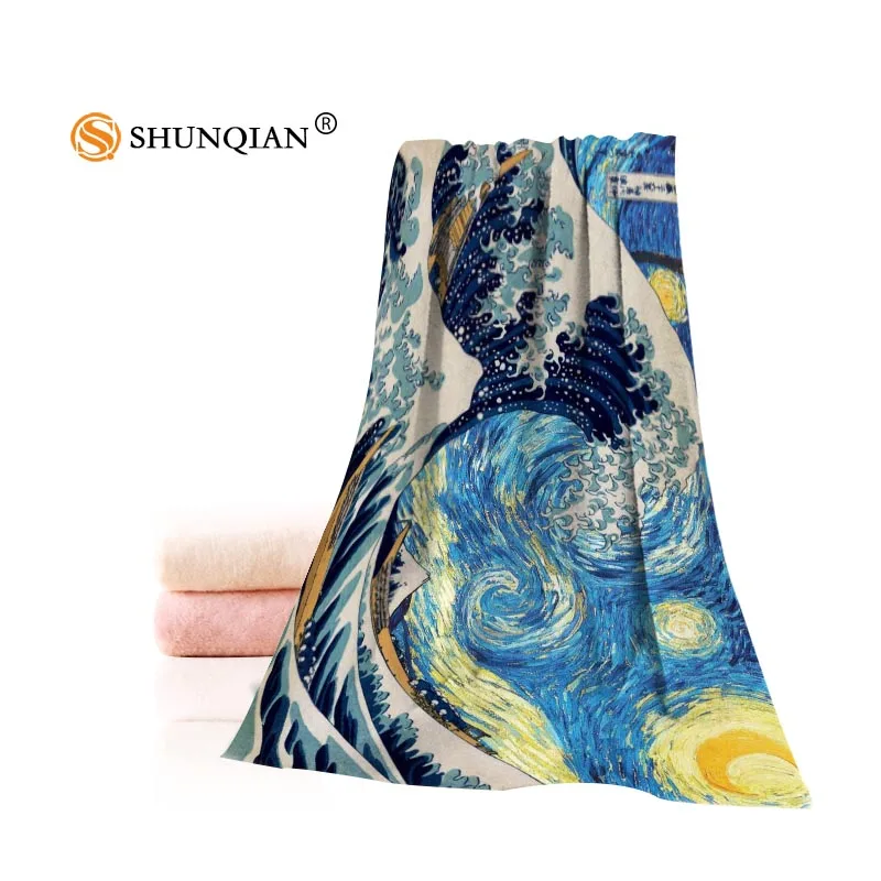 

New Katsushika Hokusai Towels Multiple Color Microfiber Beach Bath Towel Sports Face Towel Customizable Printing Bath Towels