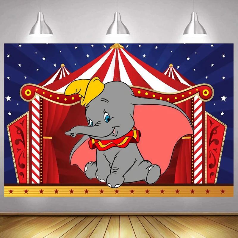 Dumbo Backdrop Circus Happy Birthday Party Animal Tent Carnival Baby Shower Photography Background Kids Photographic Banner
Dumbo Backdrop Circus Happy Birthday Party Animal Tent Carnival Baby Shower Photography Background Kids Photographic Banner