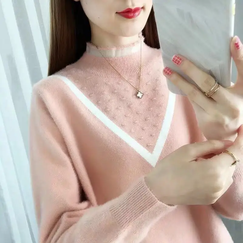 Новинка 2021, осенне-зимние женские пуловеры из искусственной норки и бархата, женский свободный кружевной свитер, топы, женские теплые вязан...
Новинка 2021, осенне-зимние женские пуловеры из искусственной норки и бархата, женский свободный кружевной свитер, топы, женские теплые вязан...