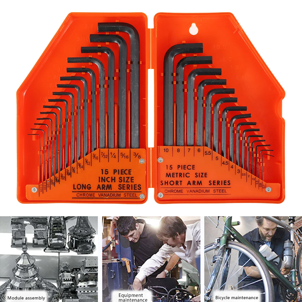 Allen Wrench Metric Wrench Inch Wrench High Carbon Steel Long Arm Multifunction Ball-End Hex Allen Key L Wrench Set Hand Tools
Allen Wrench Metric Wrench Inch Wrench High Carbon Steel Long Arm Multifunction Ball-End Hex Allen Key L Wrench Set Hand Tools