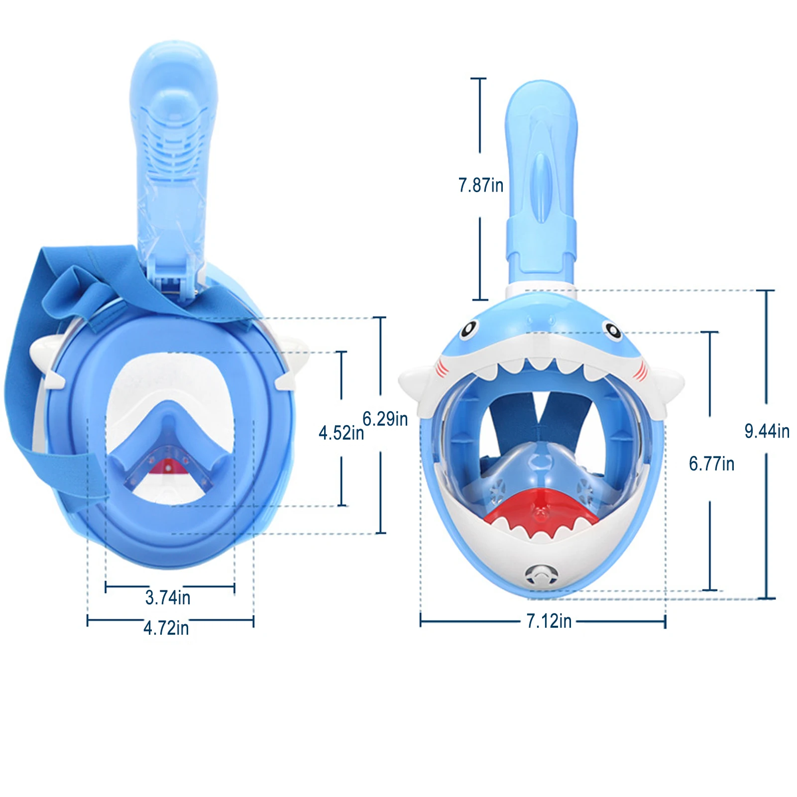 Liquid Silicone Children's Snorkel Shark Mask Full Face Foldable Diving Mask with Breathing Tube Anti-fog Panoramic View Masks
Liquid Silicone Children's Snorkel Shark Mask Full Face Foldable Diving Mask with Breathing Tube Anti-fog Panoramic View Masks