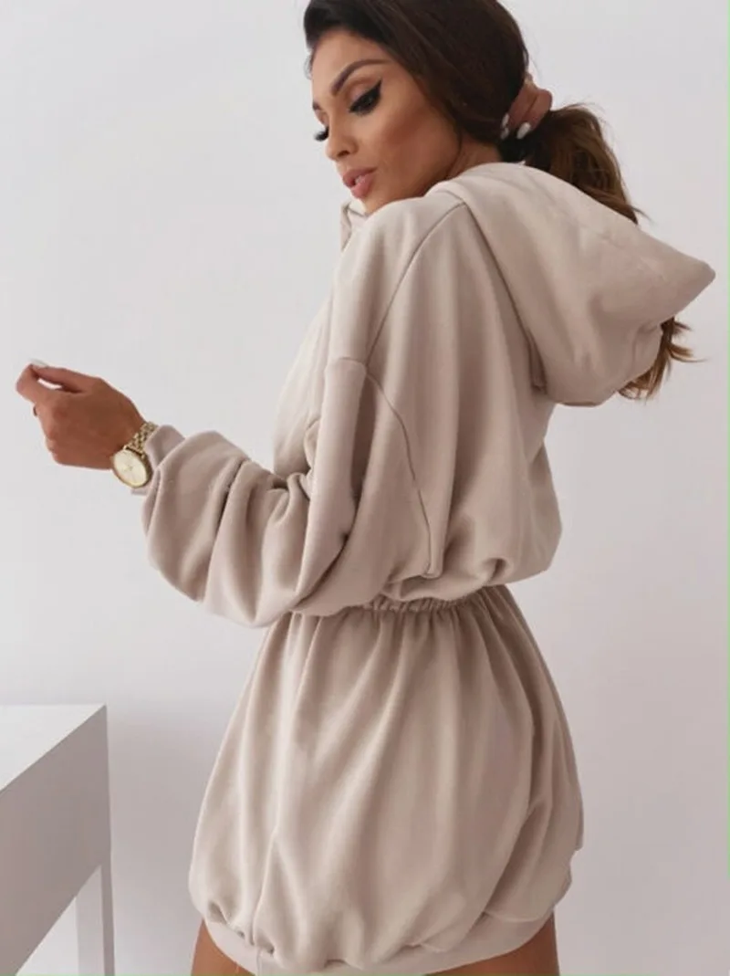 Hooded Sweatshirts Women's Solid Long Sleeve waistband Casual With Pockets Winter Sweatshirts
Hooded Sweatshirts Women's Solid Long Sleeve waistband Casual With Pockets Winter Sweatshirts