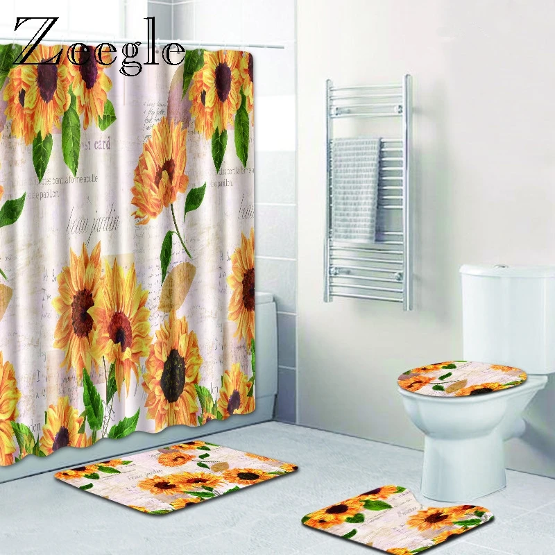 Zeegle Scenic Bath Mat Set with Shower Curtain Washable Toilet Soft Mat Anti-slip Toilet Mat Bath Mat Pad Set Bath Accessroies
Zeegle Scenic Bath Mat Set with Shower Curtain Washable Toilet Soft Mat Anti-slip Toilet Mat Bath Mat Pad Set Bath Accessroies