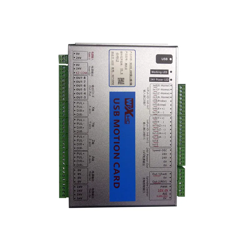 CNC Motion Control 3/4/6 Axis USB Card Frequency 2000KHZ Mach3/4 Controller Breakout Board For CNC Engraving Cutting Machine
CNC Motion Control 3/4/6 Axis USB Card Frequency 2000KHZ Mach3/4 Controller Breakout Board For CNC Engraving Cutting Machine