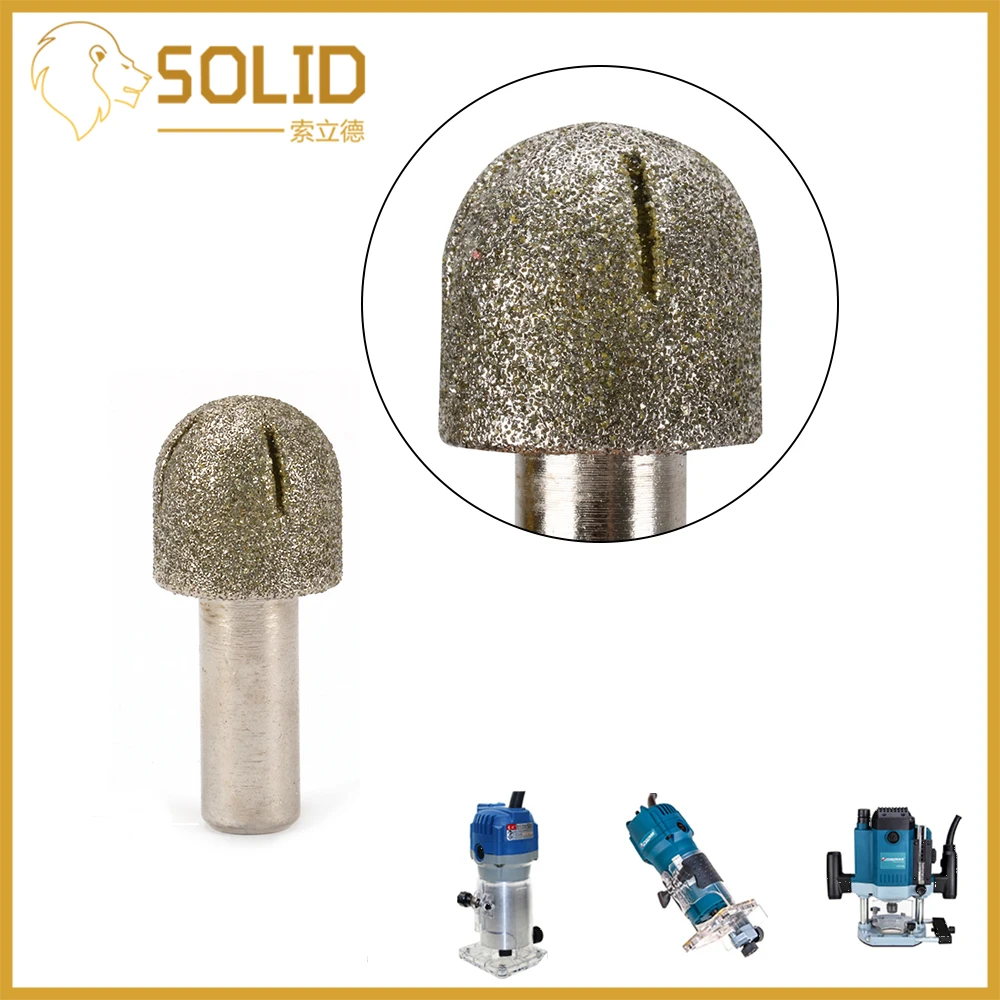 25mm Ball Round Brazed Diamond Profile Wheel for Marble Granite Rock Glass Rotary Tool Shank Diameter 12.7mm Grit 60
25mm Ball Round Brazed Diamond Profile Wheel for Marble Granite Rock Glass Rotary Tool Shank Diameter 12.7mm Grit 60